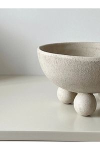 Seramik Görünümlü Top Ayak Çanak Şekerlik/Anahtarlık , Dresuar İçin Anahtarlık, Dekoratif Kase ürün fotoğrafı