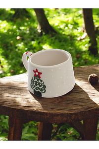 Yılbaşı Klasik Çam Ağacı Kupa Bardak Mug ürün fotoğrafı