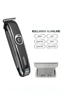 G Power Şarjlı Saç Sakal Ense Vucüt Kılı Çizim Lazer Epilasyon Öncesi Tüy Kısaltma Tıraş Makinası ürün fotoğrafı