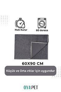 Microlux® Köpek Havlusu 60x90 Cm Kurulama Için Mikrofiber Küçük Ve Orta Irk Süper Su Emici Havlu ürün fotoğrafı