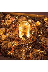 10 Metre Pilli Peri Led Dekor Işık Gün Işığı Yılbaşı Çam Ağacı Ev Süsleme Dekoratif Lamba Gün Işığı ürün fotoğrafı