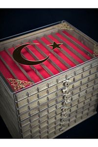 Kişiye Özel Şeffaf Kapaklı Ahşap Tesbih Koleksiyon Kutusu, Tesbihlik (100 TESBİHLİK) ürün fotoğrafı