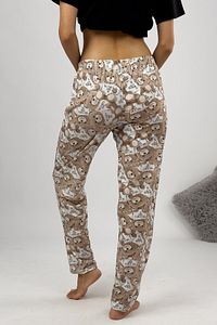 Kadın Pijama Altı Kurdeleli Kahve Beyaz Ayıcık ürün fotoğrafı