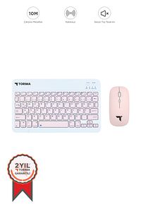 Pembe Tmk-04 Bluetooth Kablosuz Klavye Ve Mouse Seti ürün fotoğrafı