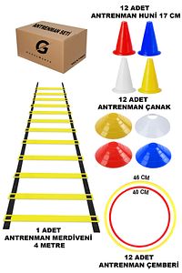 Antrenman Seti 4 Metre Antrenman Merdiveni  12 li Huni 12 li Çanak 12 li Koordinasyon Çemberi Futbol ürün fotoğrafı