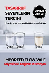 15 Aşamalı Avrupai Musluklu 8 L Çelik Tanklı Su Arıtma Cihazı ürün fotoğrafı