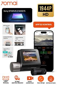 70mai Dash Cam A510 Set Araç Kamerası 2024 ürün fotoğrafı