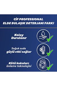 Profesyonel Bulaşık Deterjanı Elde Yıkama Yağ Leke Çıkarıcı 1500 ml X3 ürün fotoğrafı
