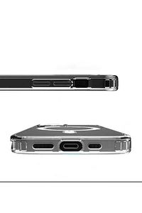 İphone 14 Pro Uyumlu Kılıf Magsafe Wireless Kablosuz Şarj Destekli Kristal Şeffaf Darbe Emici Kapak ürün fotoğrafı
