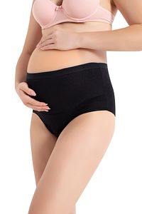 5'li Paket Siyah Yüksek Bel Toparlayıcı Hamile Lohusa Külot %100 Pamuklu ürün fotoğrafı