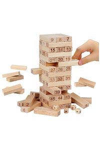 54 Parça Denge Oyunu Jenga Ahşap ürün fotoğrafı