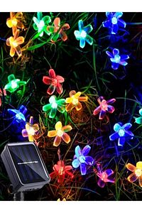 Solar Güneş Enerjili 30 Led Kiraz Çiçeği Ip65 Su Geçirmez Solar Işık Zinciri 6 Metre Rgb Gökkuşağı ürün fotoğrafı