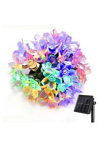 Solar Güneş Enerjili 30 Led Kiraz Çiçeği Ip65 Su Geçirmez Solar Işık Zinciri 6 Metre Rgb Gökkuşağı ürün fotoğrafı