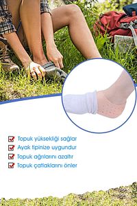 Topuk Gömleği Topuk Dikeni Önleyici 1 Çift Silikon Esnek Ayak Çatlak Tabanlık Nasır Çorabı Topukluk ürün fotoğrafı