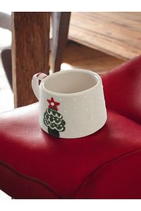 Yılbaşı Klasik Çam Ağacı Kupa Bardak Mug ürün fotoğrafı