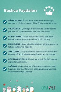 Microlux® Köpek Havlusu 60x90 Cm Kurulama Için Mikrofiber Küçük Ve Orta Irk Süper Su Emici Havlu ürün fotoğrafı