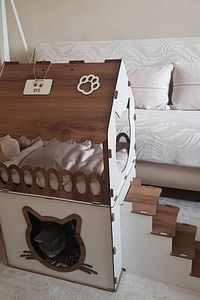 Büyük Kedi Evi Xxl Teraslı Kedi Evi 5kg Ve Üzeri Kediler Için ürün fotoğrafı