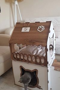 Büyük Kedi Evi Xxl Teraslı Kedi Evi 5kg Ve Üzeri Kediler Için ürün fotoğrafı