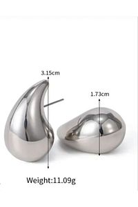 italyan  gözyaşı damla modeli PVD kaplaması Ağırlığı 4.40gram (3.7cm/31mm) küpe001 ürün fotoğrafı