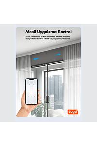 Akıllı Modüler Tuya Uyumlu WiFi Yana Kayar Perde Motor Kiti ( 3 MT ) ürün fotoğrafı
