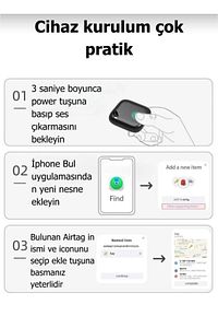 Apple uyumlu Tag Akıllı Takip Cihazı ürün fotoğrafı