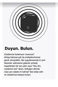Apple uyumlu Tag Akıllı Takip Cihazı ürün fotoğrafı