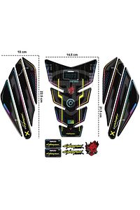Cyberpunk Tank Pad Yan Pad Seti Motorsiklet Universal Özel Seri Special Edition ürün fotoğrafı