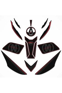 Mondial Drift L Full Tank Pad Set Siyah - Kırmızı ürün fotoğrafı