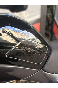 Mondial Drift L Tank Pad Set Siyah-gümüş Tasarım ürün fotoğrafı