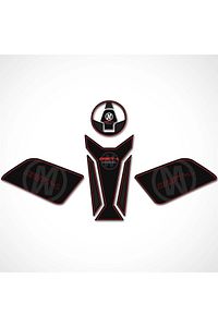 Mondial Drift L Tank Pad Set Siyah-kırmızı Tasarım ürün fotoğrafı