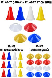 12'li Antrenman Hunisi  12'li Antrenman Çanağı Antrenman Seti Antrenman Şapkası Parkur Hunisi Eğitim ürün fotoğrafı