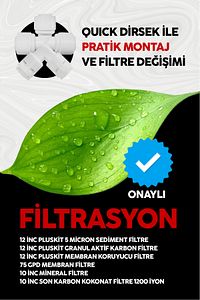 15 Aşamalı Avrupai Musluklu 8 L Çelik Tanklı Su Arıtma Cihazı ürün fotoğrafı