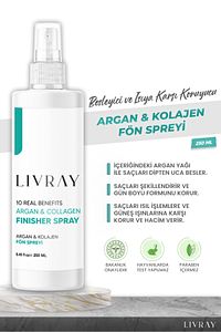 Argan & Kolajen Fön Spreyi - Isıya Ve Güneşe Karşı Koruyucu Saç Spreyi (250 ML) ürün fotoğrafı