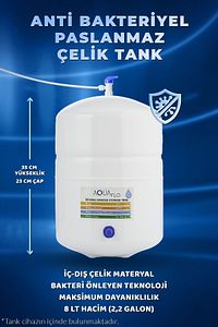 Su Arıtma Cihazı 14 Aşamalı Alkali Filtreli 8 Lt Çelik Tanklı (DNP14-M-S) ürün fotoğrafı