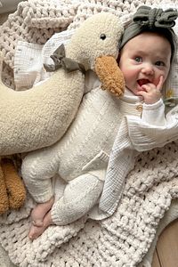 Çocuk Bebek Uyku Arkadaşı Lucky Ördek 50-55cm Büyük Yastık ürün fotoğrafı