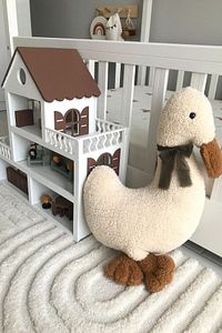 Çocuk Bebek Uyku Arkadaşı Lucky Ördek 50-55cm Büyük Yastık ürün fotoğrafı
