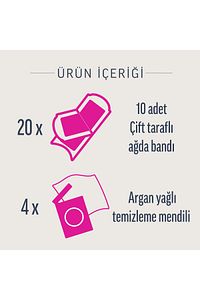 Pure Hipoalerjenik Bacak & Vücut Bölgesi Sir Ağda Bandı Hassas Ciltler için 40'lı (20'li x 2 Adet) ürün fotoğrafı