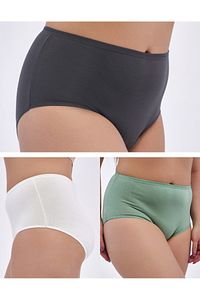 Kadın Büyük Beden Külot Battal Full Brief, Yüksek Bel Iç Çamaşırı (5XL, 6XL, 7XL) 5'li Paket ürün fotoğrafı