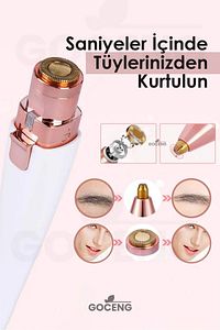Yüz Kaş Epilatör Kıl Kaş Bıyık Tüy Alma Aleti Epilasyon Traş Makinesi ürün fotoğrafı