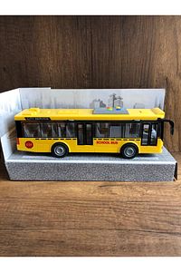 SÜRTMELİ OKUL OTOBÜSÜ OYUNCAK OKUL OTOBÜSÜ SARI SCHOOL BUS KAPILARI AÇILIR IŞIKLI SESLİ OTOBÜS ürün fotoğrafı
