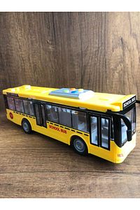 SÜRTMELİ OKUL OTOBÜSÜ OYUNCAK OKUL OTOBÜSÜ SARI SCHOOL BUS KAPILARI AÇILIR IŞIKLI SESLİ OTOBÜS ürün fotoğrafı