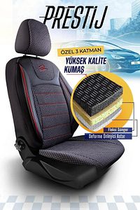 PANDA PRESTİJ SERİSİ DOKUMA KUMAŞ OTO KOLTUK KILIFI TAM SET ürün fotoğrafı