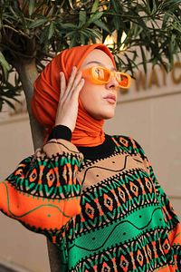 Siyah Desenli Salaş Triko Kazak ürün fotoğrafı