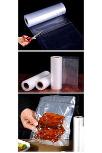 Tırtıklı Rulo Vakum Makinesi Poşeti- Torbası 20 cm x5 Metre ürün fotoğrafı