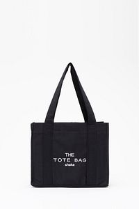 Siyah U45 Çıt Çıt Kapatmalı The Tote Bag Işlemeli Kanvas Kumaş Günlük Kadın Kol Ve Omuz Çantası 25x3 ürün fotoğrafı