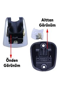 Siyah Kare Banyo Duş Seti Hortum Mafsal Ve Başlık Set ürün fotoğrafı
