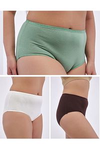 Kadın Büyük Beden Külot Battal Full Brief, Yüksek Bel (5XL, 6XL, 7XL) 5 Farklı Renk 1 Pakette ürün fotoğrafı