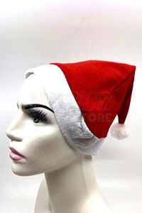 Polar Yılbaşı Noel Baba Şapkası Ucu Ponponlu Yeni Yıl Partisi Kırmızı Beyaz Renkli Her Başa Uygun ürün fotoğrafı