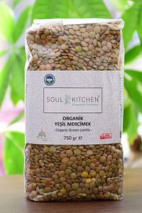Organik Yeşil Mercimek 750gr ürün fotoğrafı