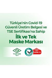 Elastik Kulaklı Çocuk Kıds Maske 100 Adet ürün fotoğrafı
